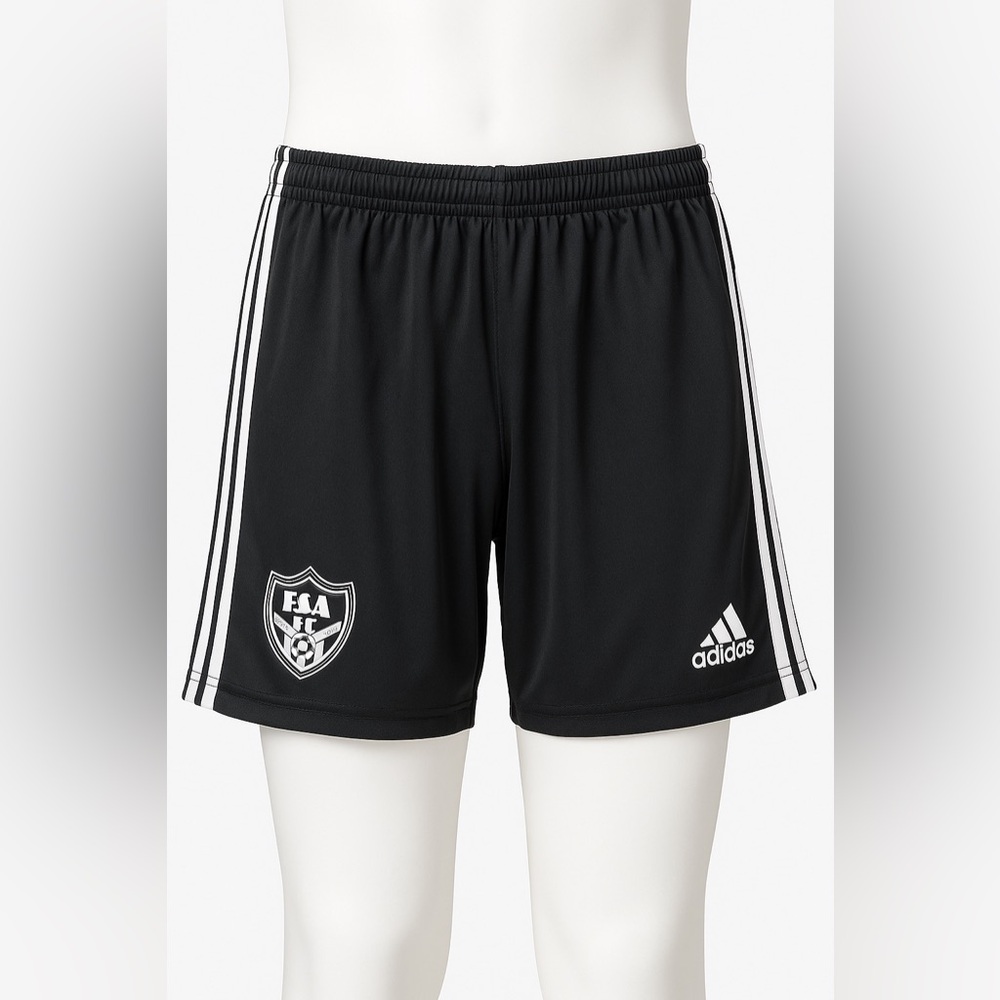 Adidas FSA FC Soccer Black Athletic Shorts Black Men’s L Aeroready 3-Stripes